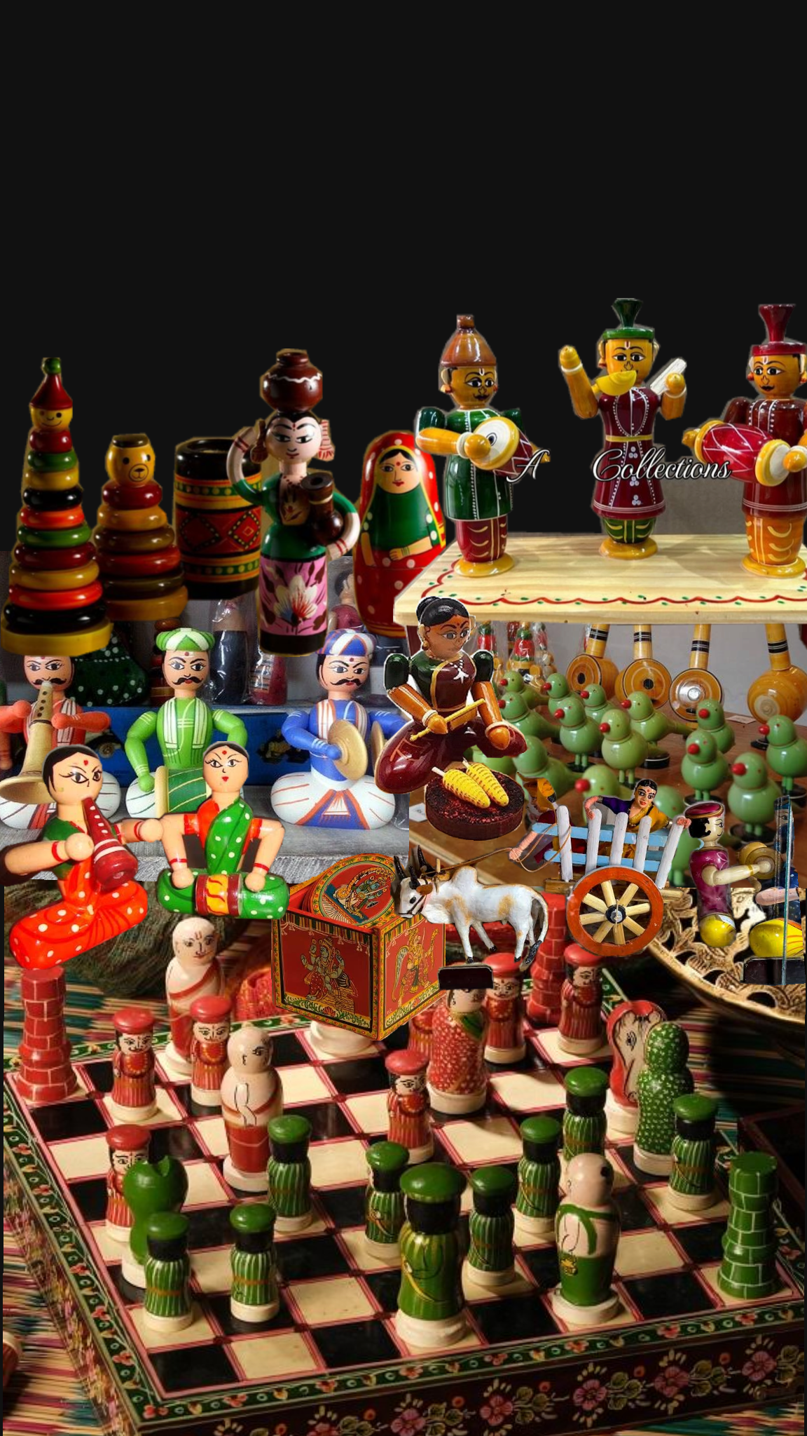 Sawantwadi Wooden Toys representing Kokan craft and performing arts traditions