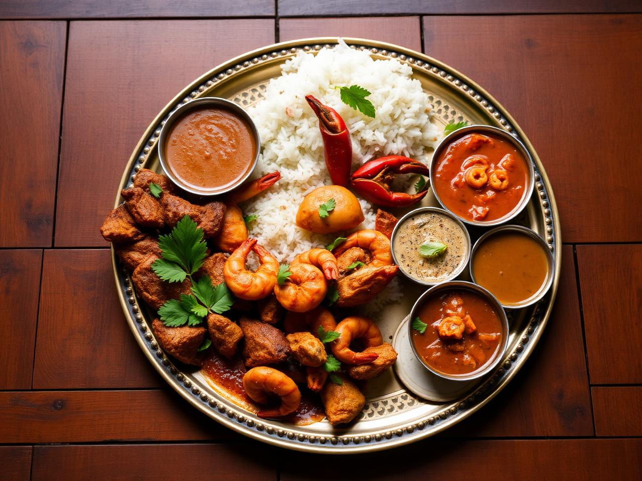 Malvani non-veg thali
