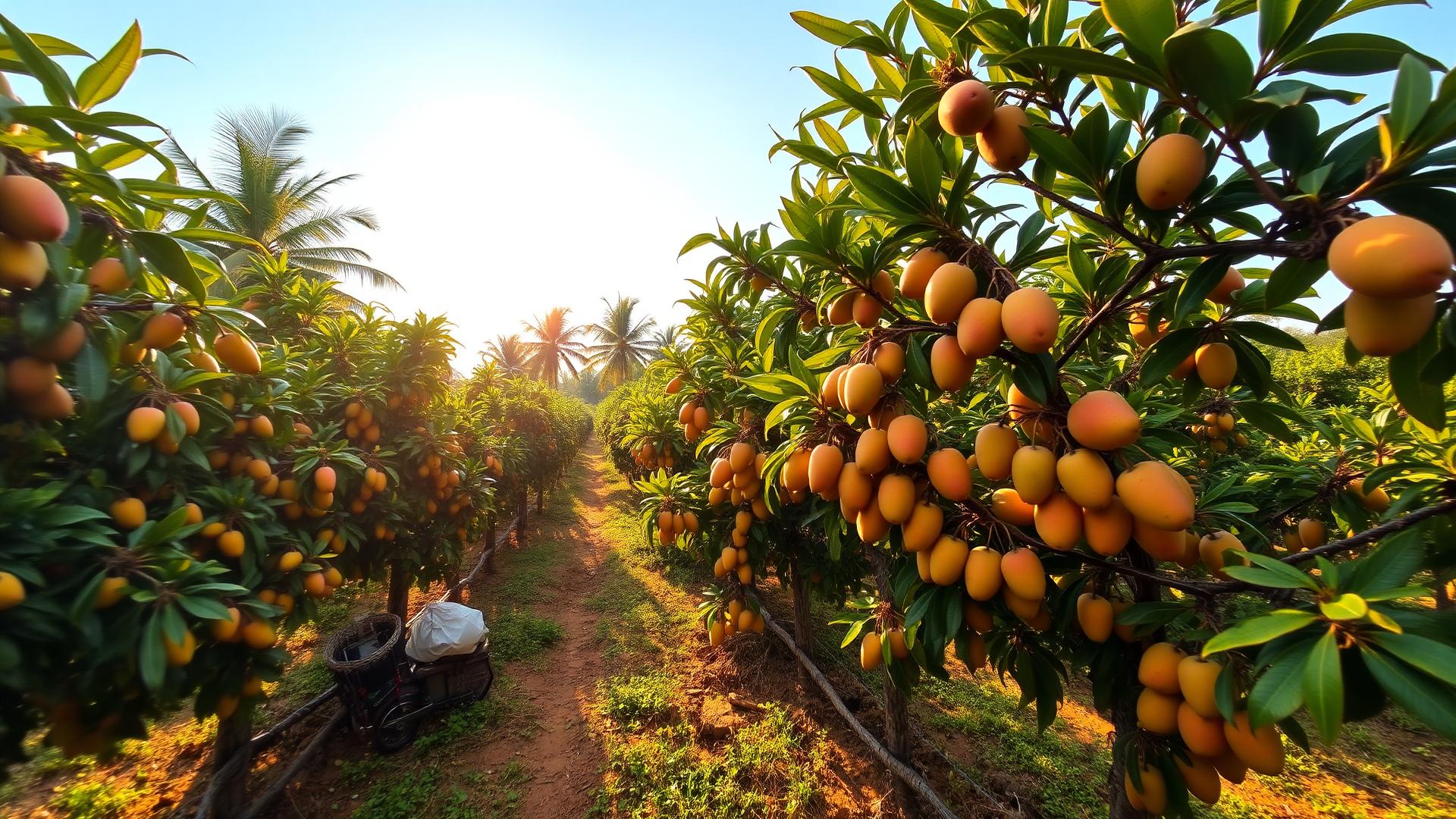 Alphonso mango orchard in the Kokan region